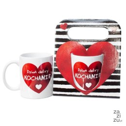 Kubek ceramiczny w ozdobnym opakowaniu 