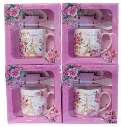 Kubek ceramiczny w ozdobnym opakowaniu - KWIATY Kubek ceramiczny w ozdobnym opakowaniu - KWIATY