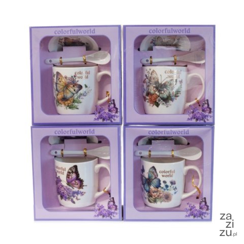 Kubek ceramiczny w pudełku MOTYLE