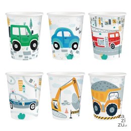 Kubki jednorazowe Auta 220ml 6szt.