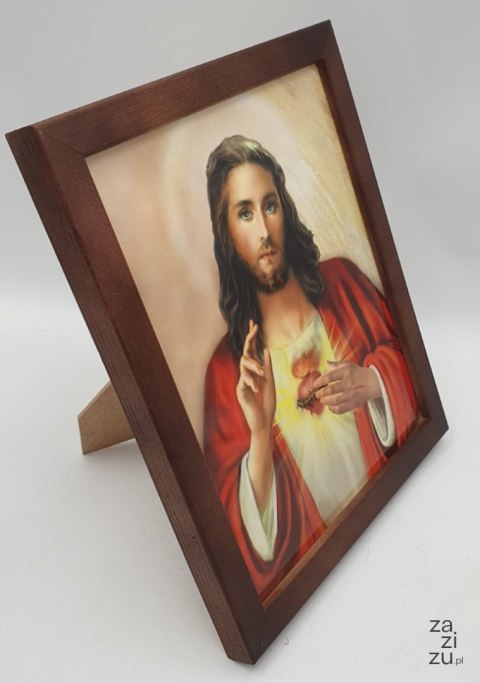 Obraz na biurko "gruba ramka" 20 x 25 cm Serce Jezusa Obraz na biurko "gruba ramka" 20 x 25 cm Serce Jezusa