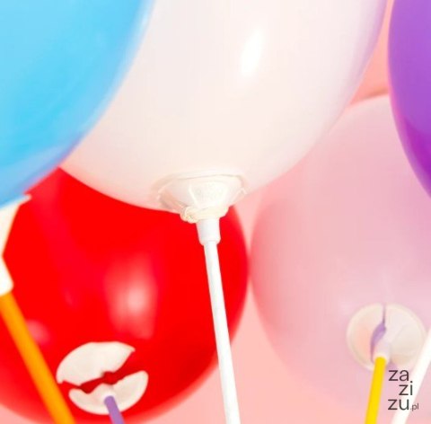 Patyczki do balonów z zatyczką papierowe białe 10szt. EKO Patyczki do balonów z zatyczką papierowe białe 10szt. EKO
