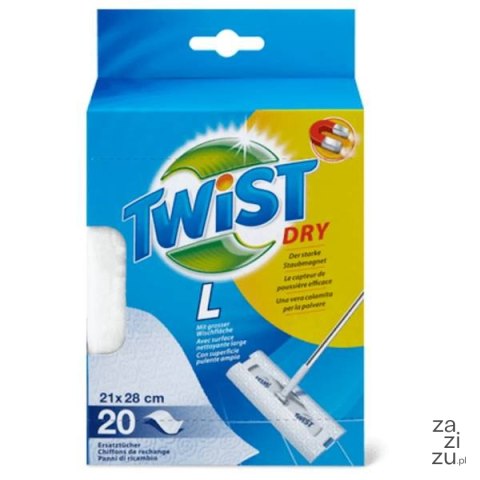 Ściereczki do mopa Twist L 20szt. 21 x 28cm Ściereczki do mopa Twist L 20szt. 21 x 28cm