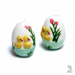 Świeczki pisanki oszronione 2 szt. DS0492