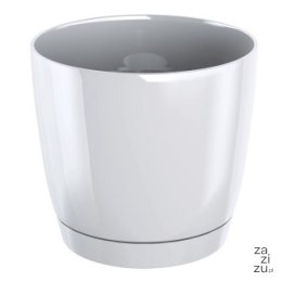 Doniczka z podstawką Coubi 21xh19,3 cm - biała