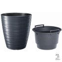 Doniczka z wkładem Maze 30xh33cm - antracytowy