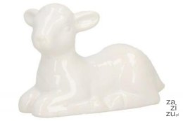 Figura ceramiczna baranek 9,4 x 4,2 x 6cm biały
