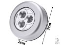 Lampka dotykowa bezprzewodowa samoprzylepna stick touch 3 led do szafy