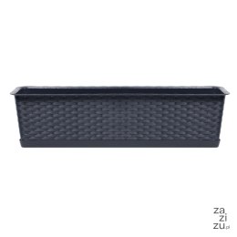 Skrzynka balkonowa z podstawką RATOLLA 50x17,3 cmxh15cm ANTRACYT