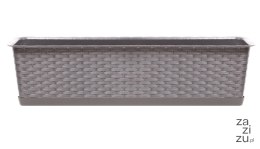 Skrzynka balkonowa z podstawką RATOLLA 50x17,3 cm h15cm MOCCA