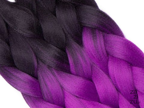 Włosy syntetyczne na warkoczyki ombre kolorowe fiolet Włosy syntetyczne na warkoczyki ombre kolorowe fiolet