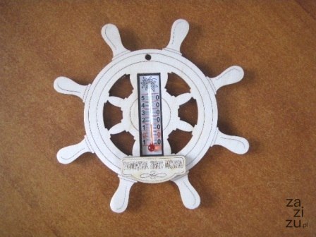 Koło sterownicze termometr statek - 14 cm. nr. 105 Koło sterownicze termometr statek - 14 cm. nr. 105