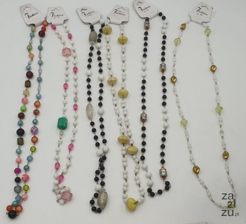 Korale plastik długie - mix wzorów - 812118 Korale plastik długie - mix wzorów - 812118