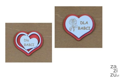 Magnesy 5 szt. na lodówkę drewniane babcia /4 cm Magnesy 5 szt. na lodówkę drewniane babcia /4 cm