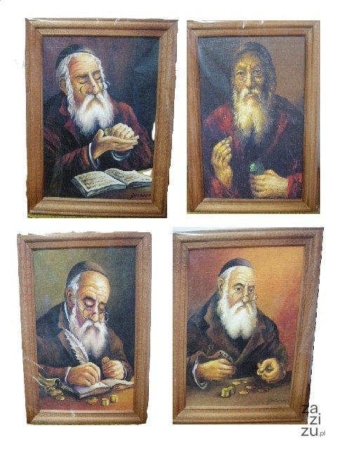 Obraz w drewnianej ramie 18/24 - żyd Obraz w drewnianej ramie 18/24 - żyd