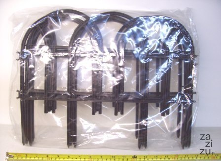 Płotek ogrodowy plastikowy brązowy - komplet 7 przęseł - 3,15mb. Płotek ogrodowy plastikowy brązowy - komplet 7 przęseł - 3,15mb.
