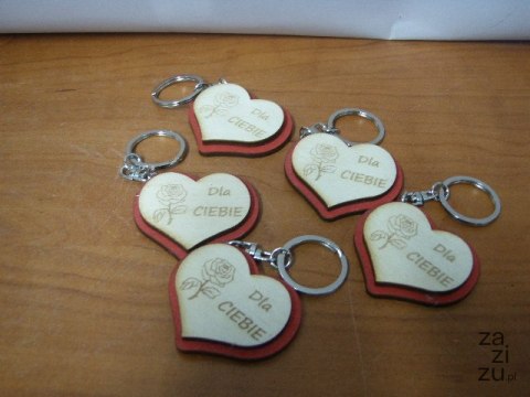 Brelok 5 szt. drewniany Dla Ciebie 5 cm. | 7945 Brelok 5 szt. drewniany Dla Ciebie 5 cm. | 7945