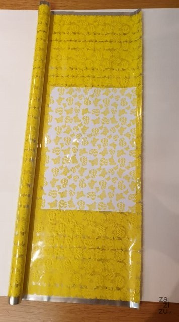 Folia celofan 70 x 100cm Wielkanoc żółta rolka - 25 arkuszy Folia celofan 70 x 100cm Wielkanoc żółta rolka - 25 arkuszy