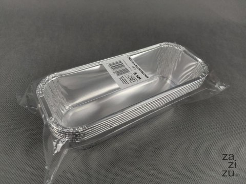 Foremki aluminiowe na pasztet 6szt. 20x8x4 | NR 8 Foremki aluminiowe na pasztet 6szt. 20x8x4 | NR 8