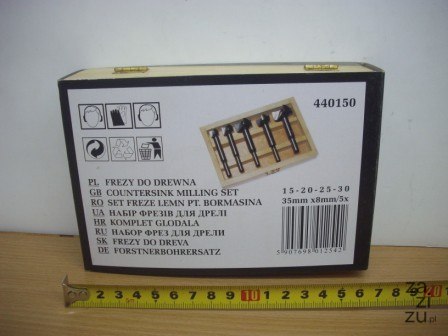 Frezy do drewna 15-20-25-30-35mm x 8mm / 5szt 440150 Frezy do drewna 15-20-25-30-35mm x 8mm / 5szt 440150