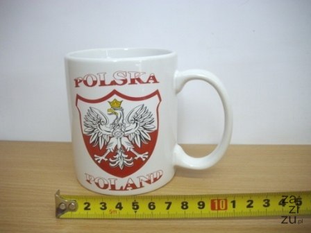 Kubek ceramiczny biały Polska orzeł na godle Kubek ceramiczny biały Polska orzeł na godle