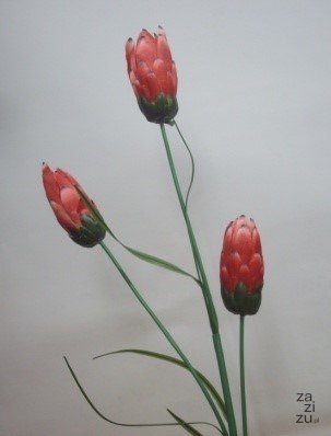 Kwiat sztuczny karczoch 3 pąki 100cm Kwiat sztuczny karczoch 3 pąki 100cm