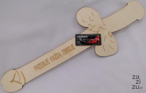 Miecz "członek" z gumą 44 x 15 cm - P60 Miecz "członek" z gumą 44 x 15 cm - P60