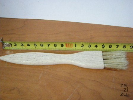 Pędzel płaski wąski do ciast z naturalnym włosiem 20 cm. L49 Pędzel płaski wąski do ciast z naturalnym włosiem 20 cm. L49