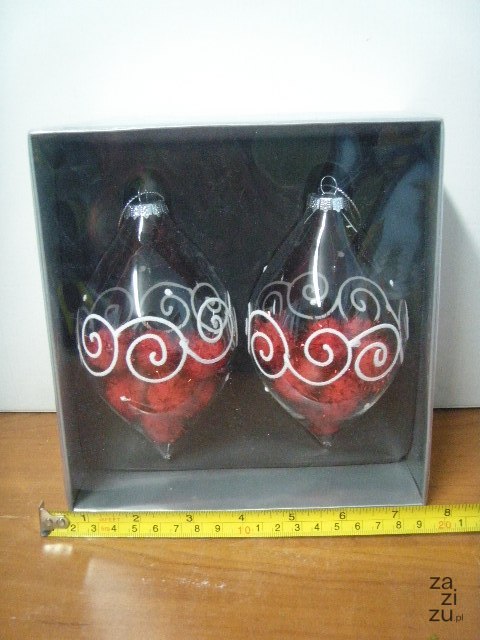 Bombki szklane 2szt. sopel 13cm | 3787,3679 Bombki szklane 2szt. sopel 13cm | 3787,3679