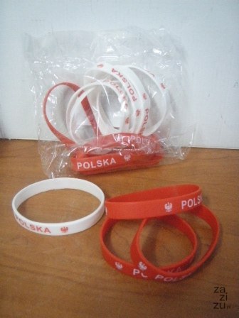 Bransoletka gumowa POLSKA 12szt Bransoletka gumowa POLSKA 12szt