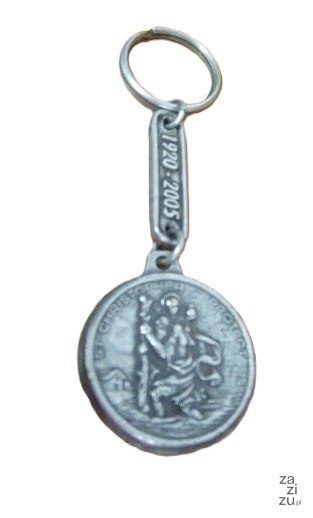 Brelok metalowy Św. Krzysztof / Św. Jan Paweł II - 10 szt. Brelok metalowy Św. Krzysztof / Św. Jan Paweł II - 10 szt.
