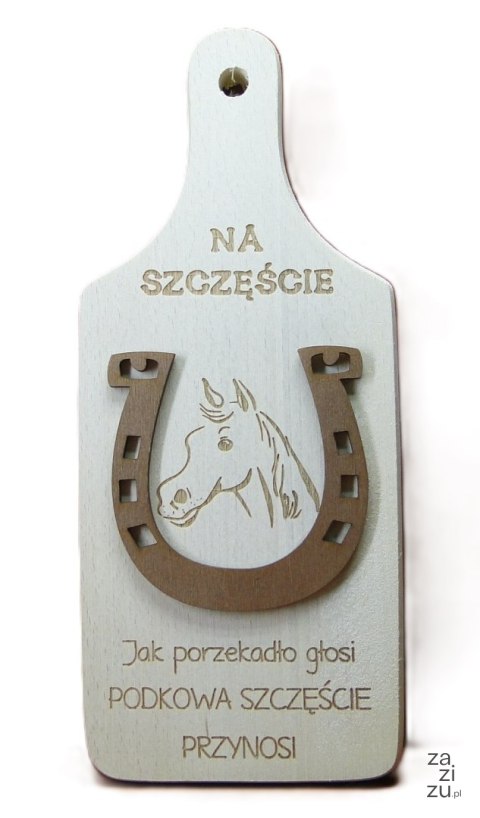Deska D10 podkowa na szczęście 24 x 10 cm. / P297 Deska D10 podkowa na szczęście 24 x 10 cm. / P297