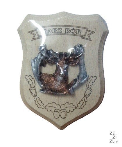 Deska frezowana herb jeleń " Darz Bór " , 16 x 12 cm NR.56 Deska frezowana herb jeleń " Darz Bór " , 16 x 12 cm NR.56