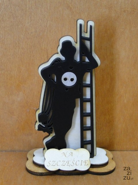 Figurka kominiarz na podstawce 12 x 7 cm. / P193 Figurka kominiarz na podstawce 12 x 7 cm. / P193