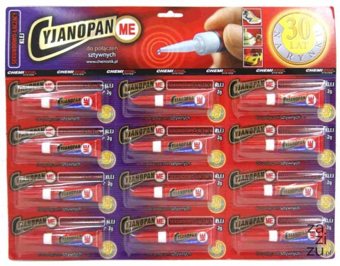 Klej CYJANOPAN 12szt ''ME'' Klej CYJANOPAN 12szt ''ME''