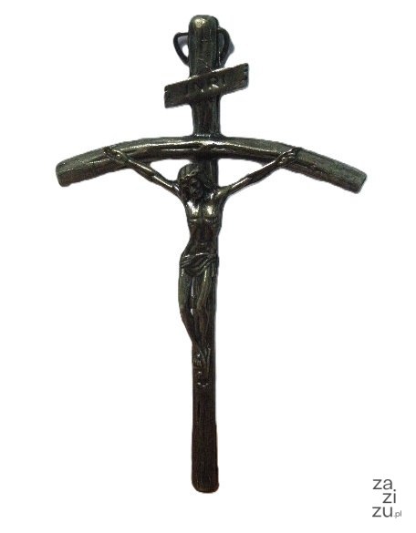 Krzyż Papieski metalowy duży 24cm z zawieszką Krzyż Papieski metalowy duży 24cm z zawieszką