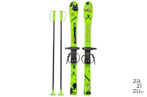 Narty dziecięce + kijki 90cm