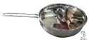 Patelnia rondel stal z pokrywką grube dno 24cm 2,8l CONSUS | 007M