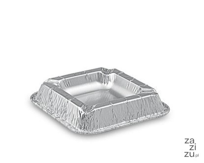 Popielniczka aluminiowa 100szt. kwadrat | 39-12 Popielniczka aluminiowa 100szt. kwadrat | 39-12