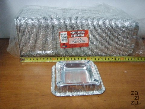 Popielniczka aluminiowa 100szt. kwadrat | 39-12 Popielniczka aluminiowa 100szt. kwadrat | 39-12