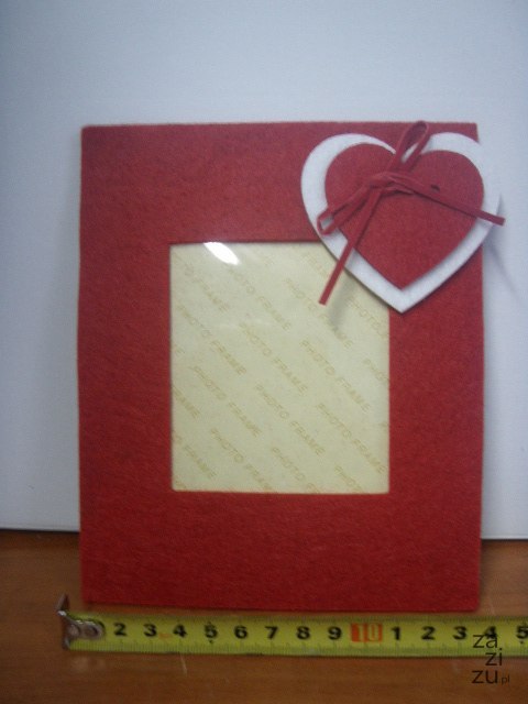 Ramka na zdjęcia filc serce 9x9cm | DCJ643 Ramka na zdjęcia filc serce 9x9cm | DCJ643