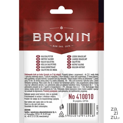 Saletra potasowa do peklowania mięs 20g SAL Saletra potasowa do peklowania mięs 20g SAL