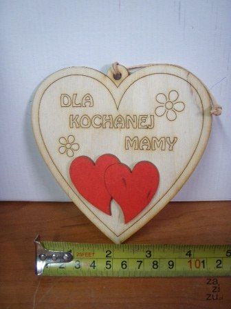 Serce wiszące dla mamy , 13 x 12 cm Serce wiszące dla mamy , 13 x 12 cm