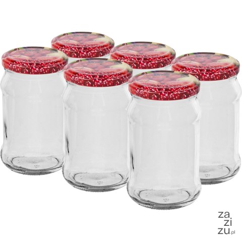 Słoiki z nakrętką kolor 6szt. 300ml | 132305 Słoiki z nakrętką kolor 6szt. 300ml | 132305