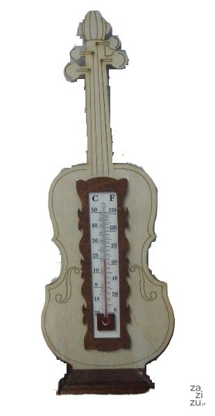 Termometr skrzypce frez stojący 31 x 11,5 cm NR.51 Termometr skrzypce frez stojący 31 x 11,5 cm NR.51