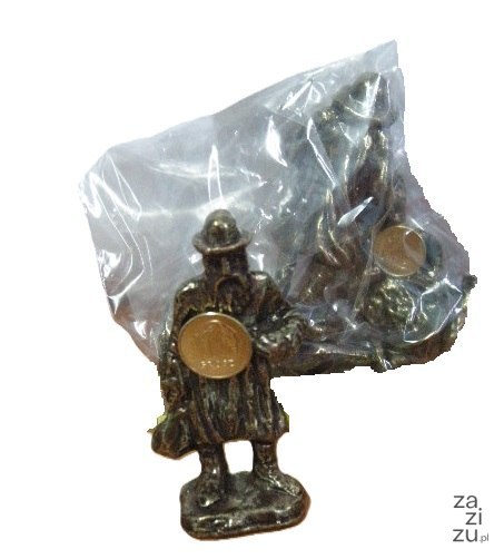 Żydek metalowy stojący z groszem 7cm - 5 szt Żydek metalowy stojący z groszem 7cm - 5 szt