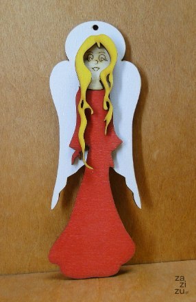 Anioł zawieszka 3D kolor 15 x 10 cm | P423 Anioł zawieszka 3D kolor 15 x 10 cm | P423