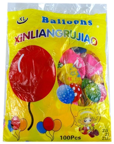 Balony 100szt. z nadrukiem | BL-117 Balony 100szt. z nadrukiem | BL-117