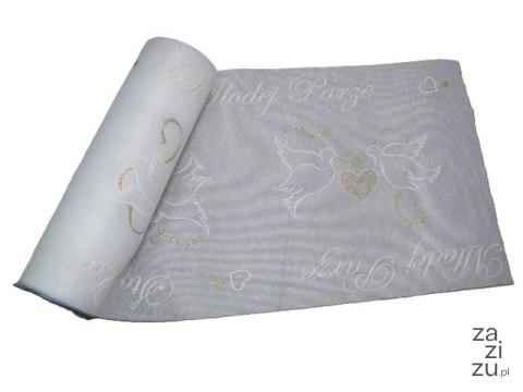 Bieżnik Ślub Młodej Parze 35 cm x 10 mb Bieżnik Ślub Młodej Parze 35 cm x 10 mb