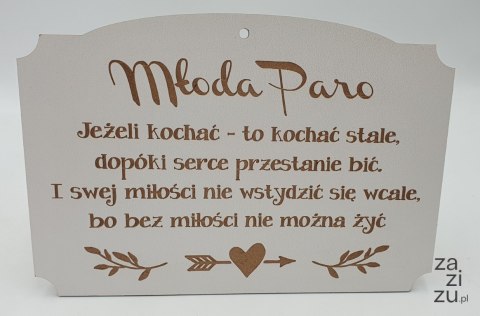 Deska życzenia 19 x 13 cm. / ŚLUB 7015 Deska życzenia 19 x 13 cm. / ŚLUB 7015